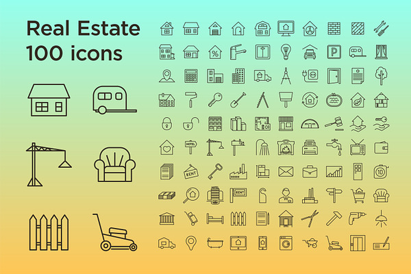 Real Estate 100 icons