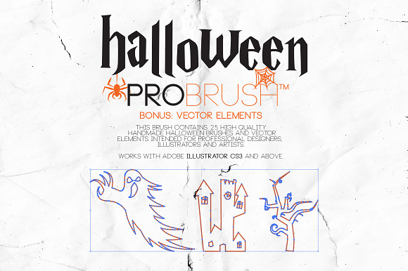 Halloween - ProBrush™ + Vectors in Photoshop Brushes - product preview 2