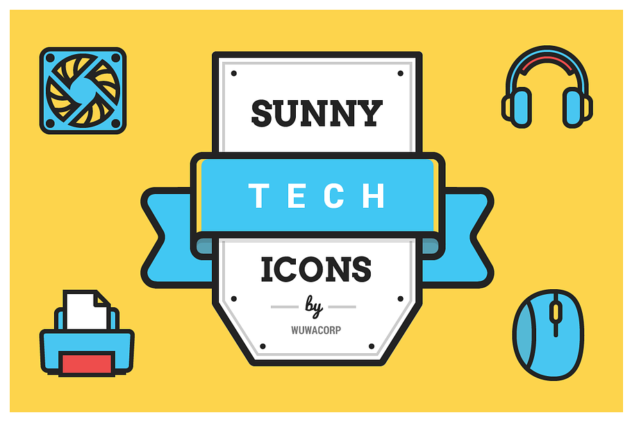 Sunny Tech Icons in Technology Icons - product preview 8