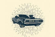 American Muscle Car Badge