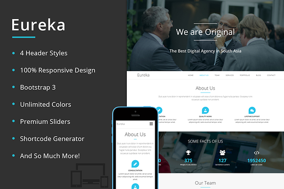 Eureka - One Page WordPress Theme in WordPress Landing Page Themes - product preview 3