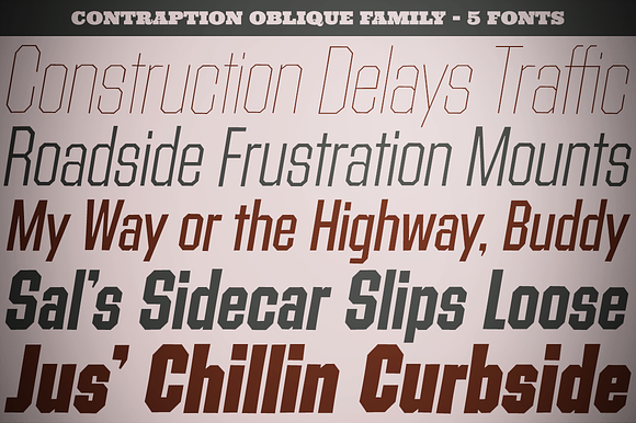 Contraption Oblique Family in Sans-Serif Fonts - product preview 2