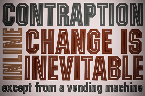 Contraption Inline in Sans-Serif Fonts - product preview 2