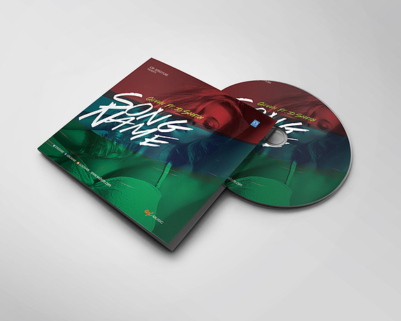 CD/DVD Album Cover Template in Stationery Templates - product preview 2