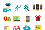 Internet safety vector icons