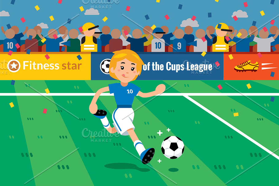 Soccer Girl Illustration Clipart