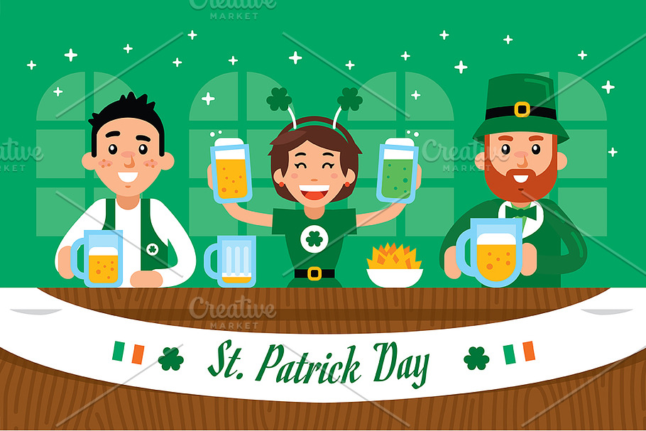 St. Patrick Day Illustration Clipart in Illustrations - product preview 8