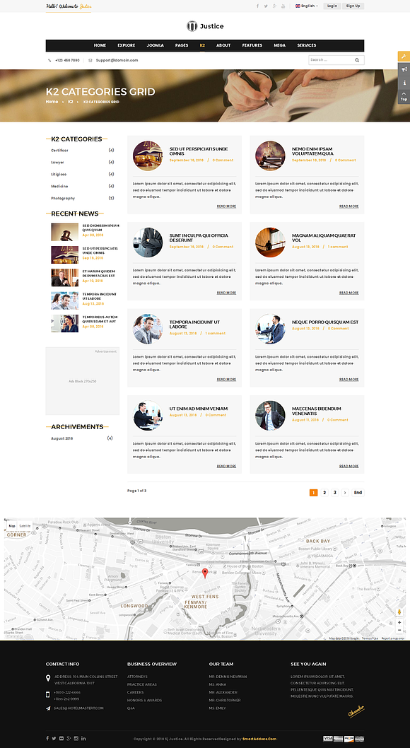 SJ Justice - Business Law Firm Theme in Joomla Themes - product preview 2