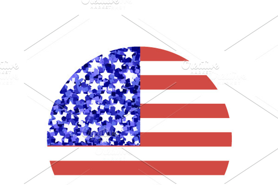 American glitter flag, Veterans day in Graphics - product preview 8