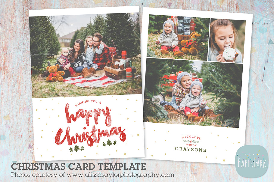 AC087 Christmas Card in Postcard Templates - product preview 8