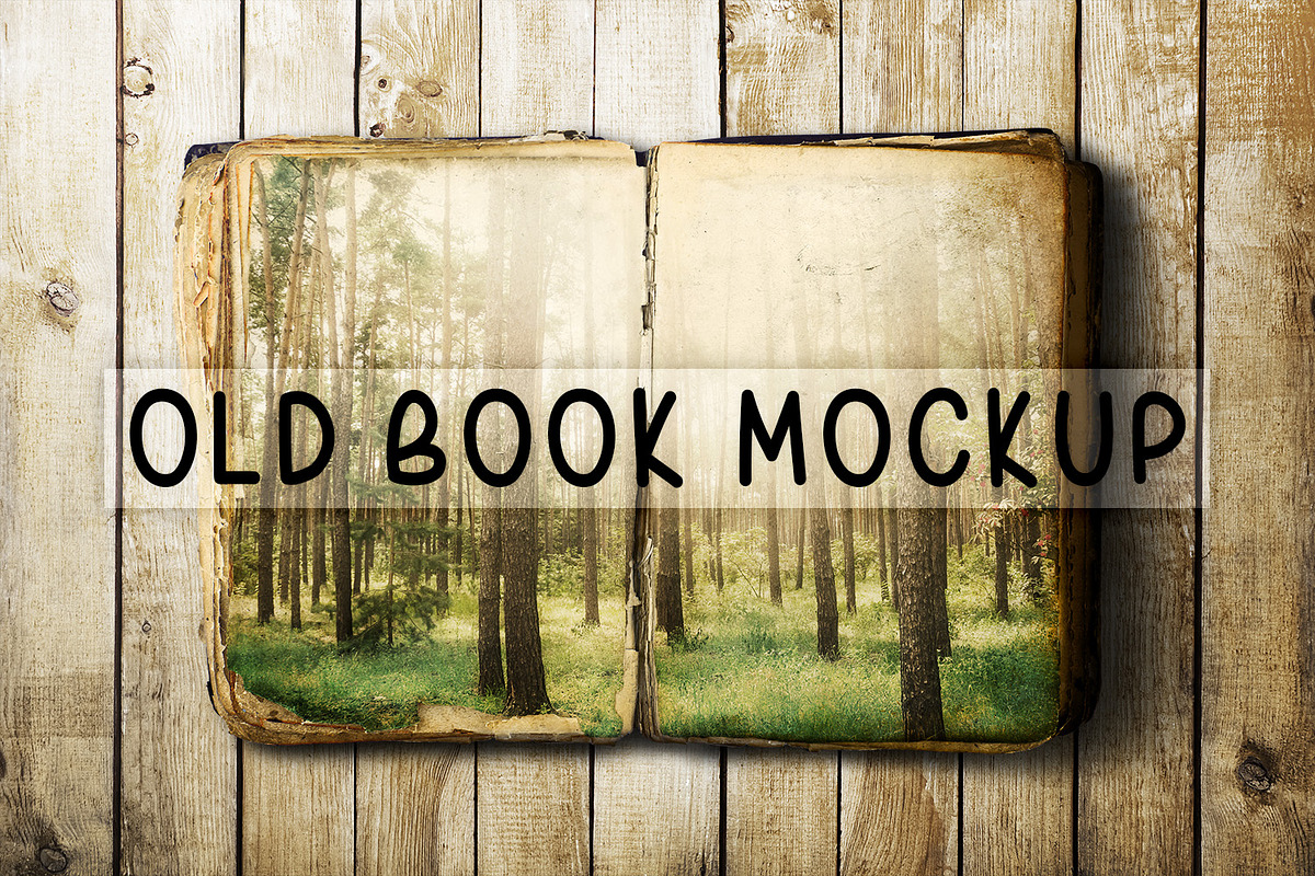 Old book mockup in Print Mockups - product preview 8