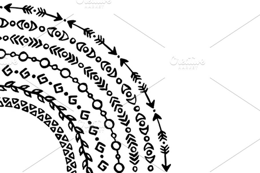 Ethnic tribal brush set vector in Patterns - product preview 8