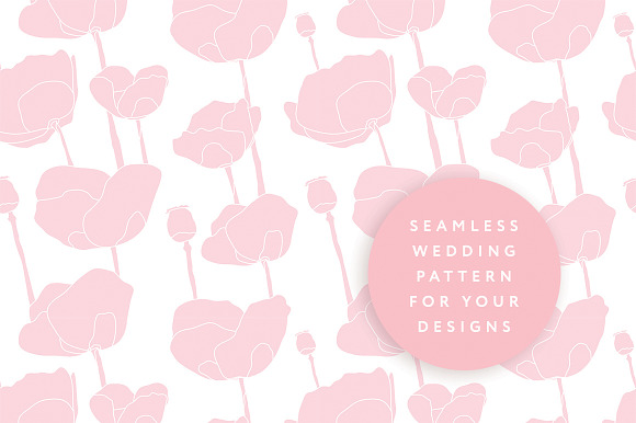 Pink Poppies Wedding Invitation Set in Wedding Templates - product preview 4