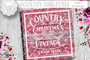Vintage Country Christmas Cut File 
