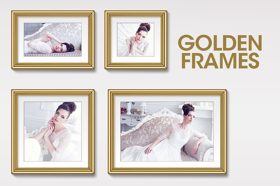 Golden Frames Set (8 frames)