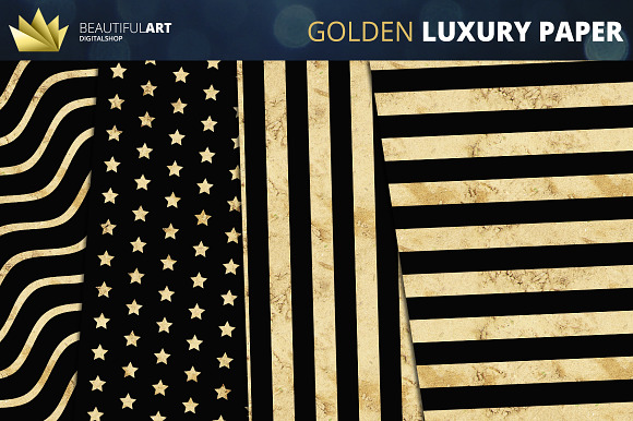 Golden Luxury Digital Papers in Textures - product preview 2