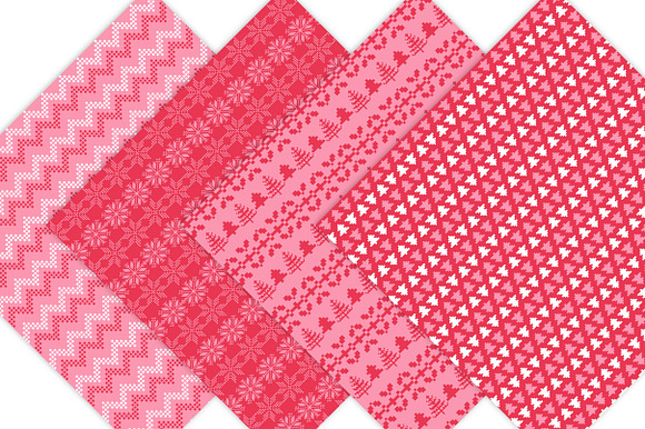 Nordic Christmas Digital Paper in Patterns - product preview 2