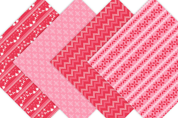 Nordic Christmas Digital Paper in Patterns - product preview 4