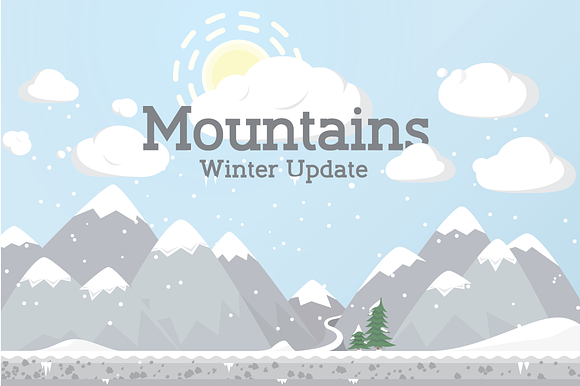 Mountains Vector Illustration in Illustrations - product preview 3