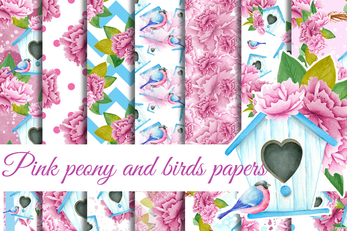 Bird house patterns in Patterns - product preview 8