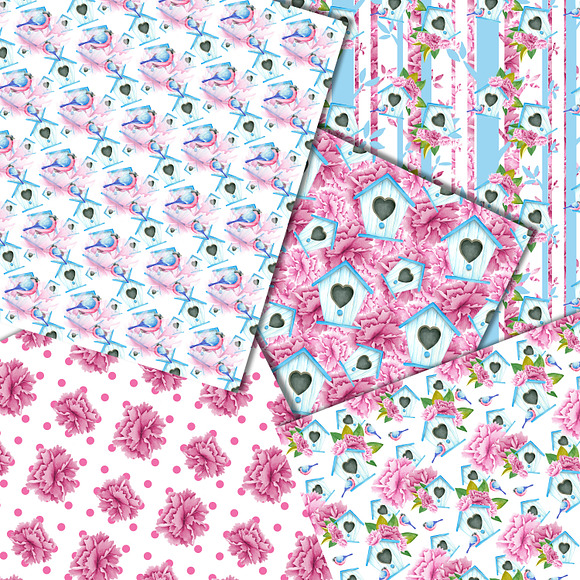 Bird house patterns in Patterns - product preview 1