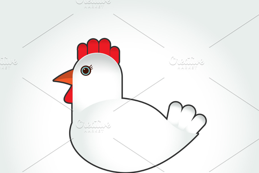 Cartoon chinese zodiac rooster in Logo Templates - product preview 8