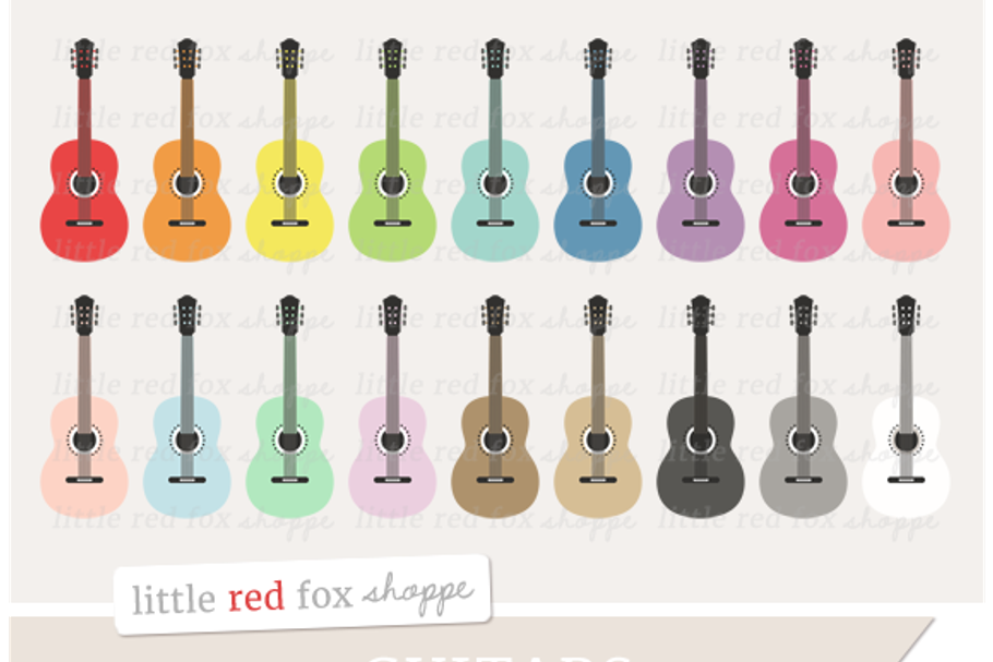 Guitar Clipart in Illustrations - product preview 8