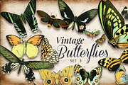 Vintage Butterflies Set 3