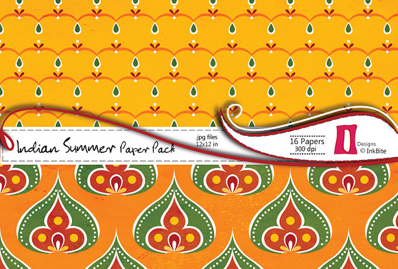 Indian Summer Digital Paper Pack in Patterns - product preview 2