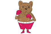 French Bulldog Boxer Boxing Stance