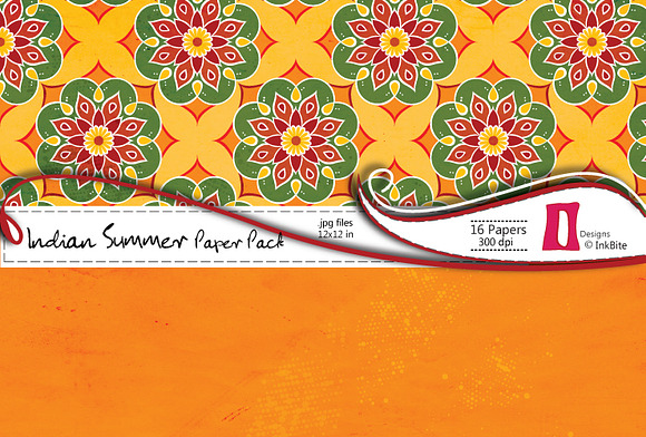 Indian Summer Digital Paper Pack in Patterns - product preview 3