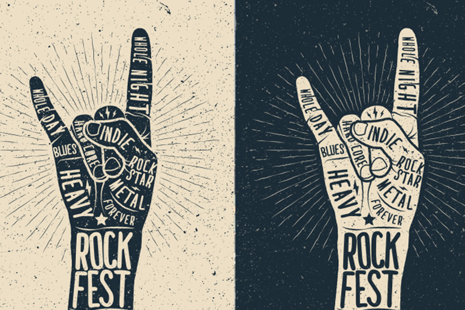 Rock Fest Poster Template in Illustrations - product preview 8