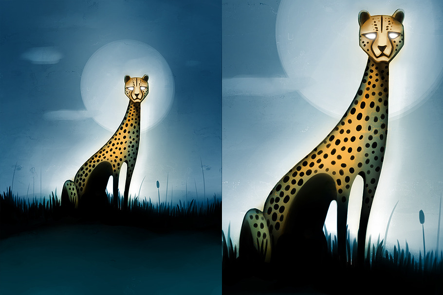 Calm cheetah  in Illustrations - product preview 8
