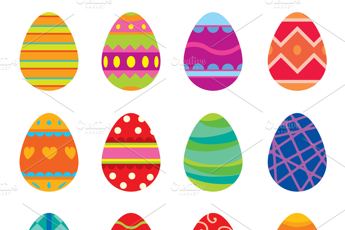Easter eggs vector in Illustrations - product preview 8