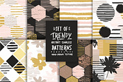 Set of abstract seamless patterns.