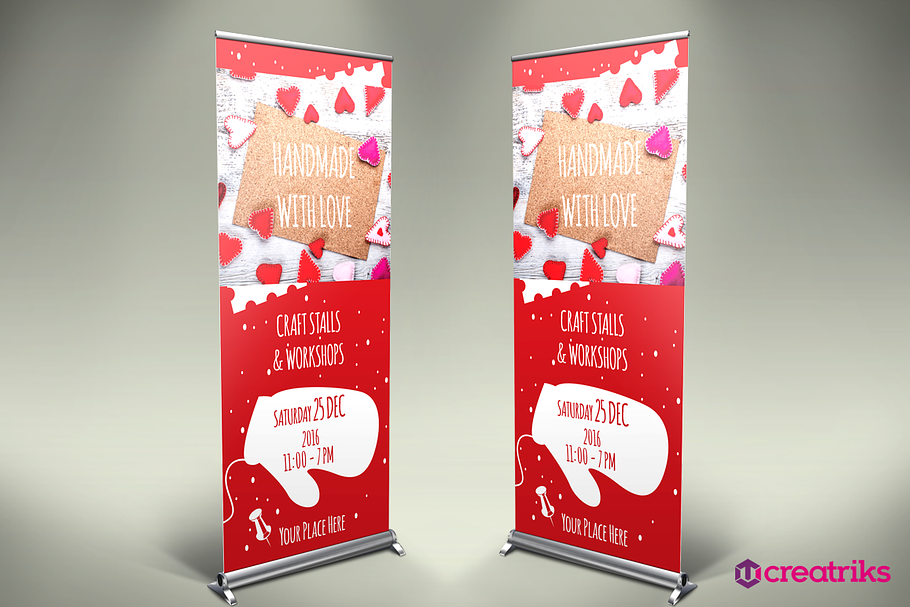 Handmade Roll Up Banner - v048 in Presentation Templates - product preview 8