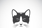 Vector image of an cat face design