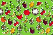 Colored fruits pattern