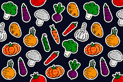 Colored vegetables pattern