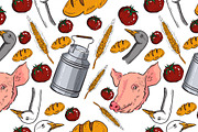 pattern with farm related items