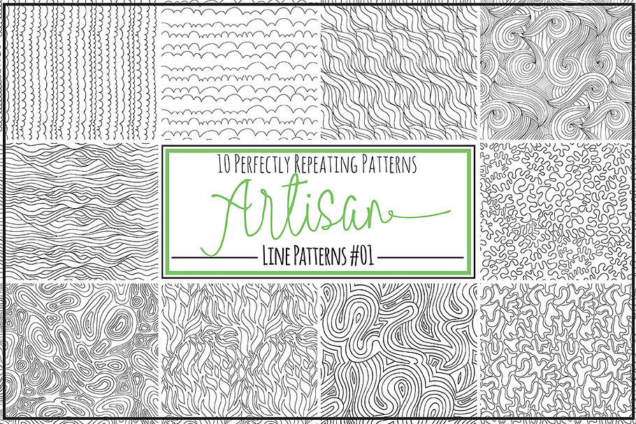 Wave Lines Seamless Design Patterns in Patterns - product preview 8