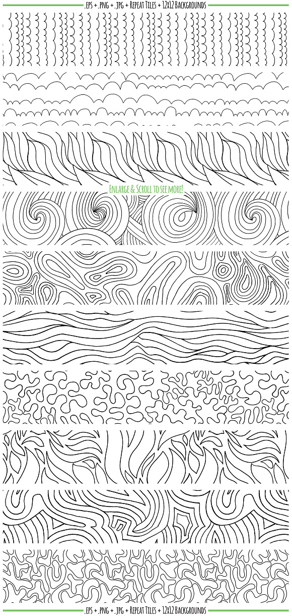 Wave Lines Seamless Design Patterns in Patterns - product preview 1
