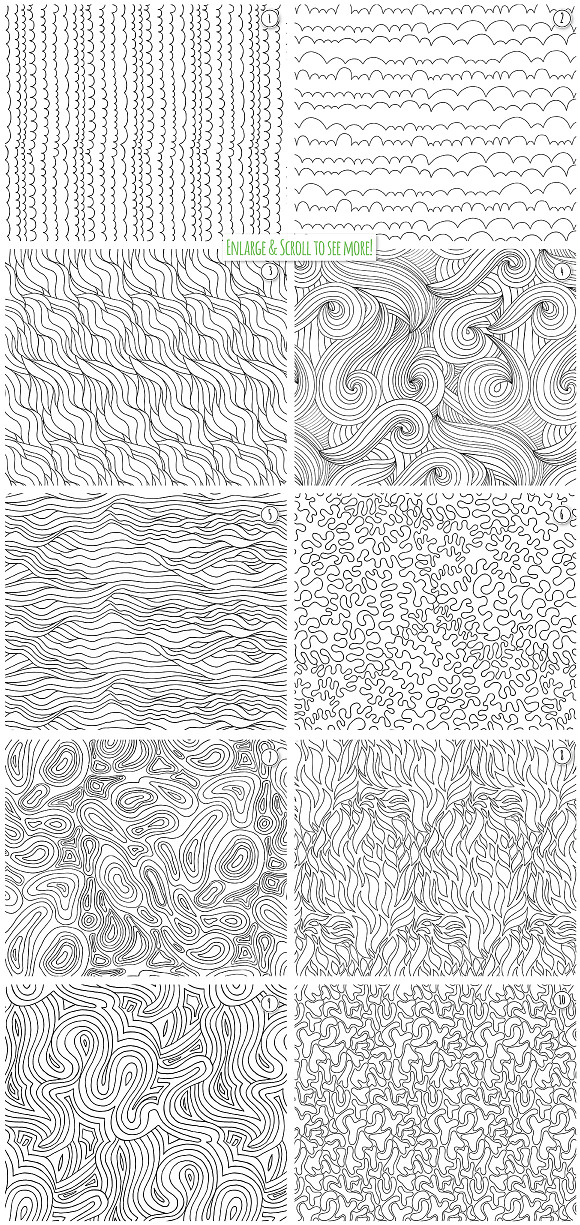Wave Lines Seamless Design Patterns in Patterns - product preview 2