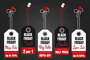 Black friday sale tags