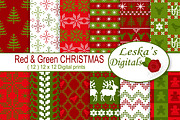 Red and Green Christmas Patterns