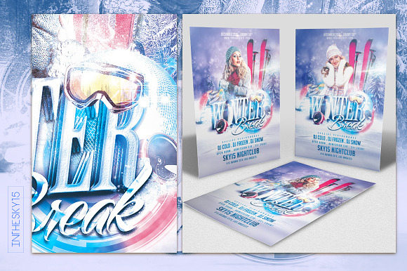Winter Break Flyer Template in Flyer Templates - product preview 1