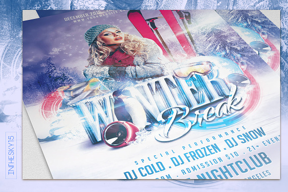 Winter Break Flyer Template in Flyer Templates - product preview 2
