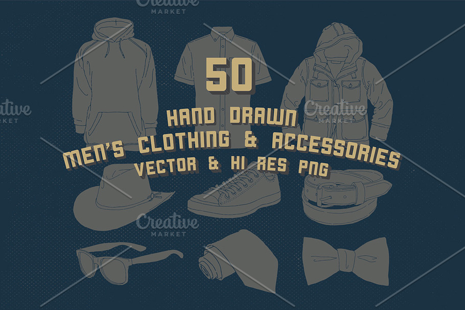 Hand Drawn Men Clothing Vector Pack