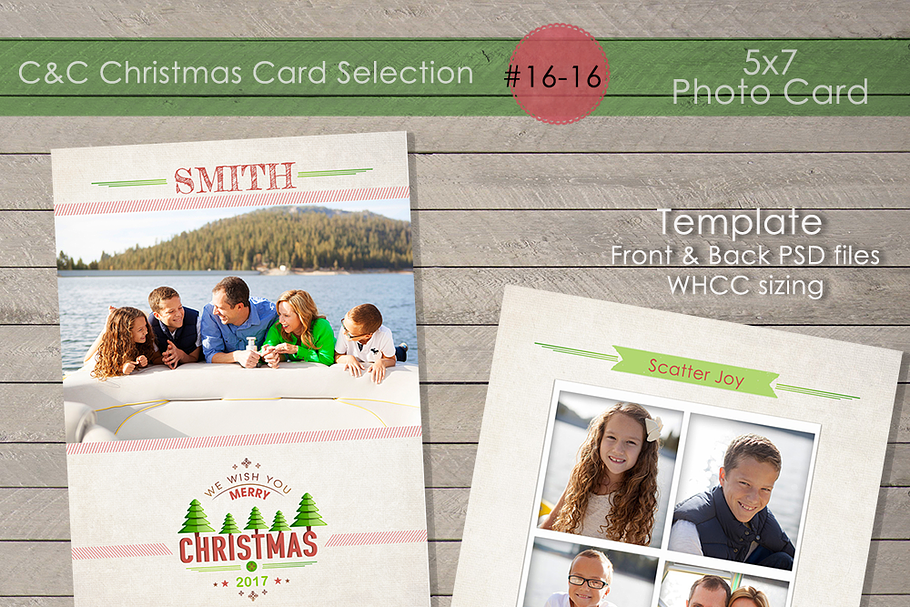 Christmas Photo Card Selection#16-16 in Card Templates - product preview 8