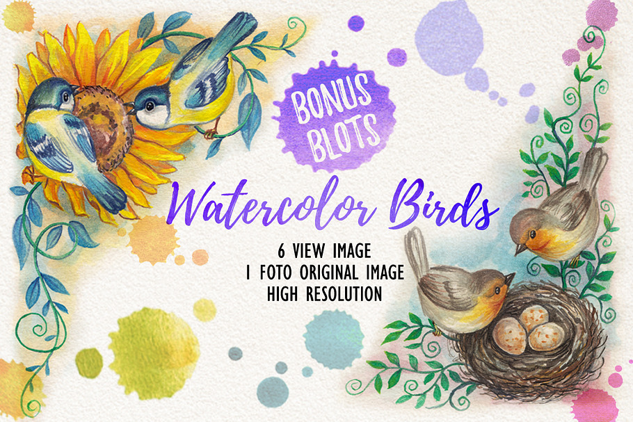 watercolor birds vol.2